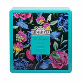 چای تی بگ میکس احمد Ahmad مدل دسته گل چای Tea Bouquet( جعبه فلزی آبی گلدار 72 عددی )
