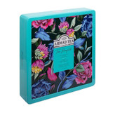 چای تی بگ میکس احمد Ahmad مدل دسته گل چای Tea Bouquet( جعبه فلزی آبی گلدار 72 عددی )