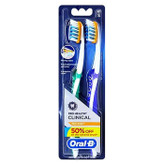 مسواک اورال بی Oral-B مدل CLINICAL PRO- FLEX پک دوتایی