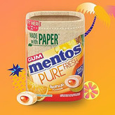 آدامس بدون قند منتوس mentos با طعم میوه های استوایی ( پرتقال ، آناناس ، انبه ) ( 50 عددی )