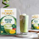 چای لاته ماچا موکاته MOKATE با طعم انبه 84 گرم ( جعبه 6 عددی )