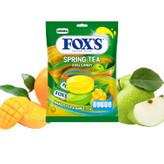 آبنبات کریستالی فوکس FOXS با طعم سیب و انبه مدل SPRING TEA ( پاکت 125 گرمی )