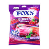 آبنبات کریستالی فوکس FOXS با طعم تمشک و گیلاس سیاه مدل BERRIES ( پاکت 125 گرمی )