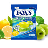 آبنبات کریستالی فوکس FOXS با طعم سیب و لیموترش مدل FRUITY MINTS ( پاکت 125 گرمی )
