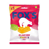 آبنبات میوه ای فوکس FOXS مدل CLACIER FRUITS ( پاکت 100 گرمی )
