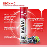 قرص جوشان ایوام EVAM مدل آهن و ویتامین سی Fe +c ( 20 عددی )