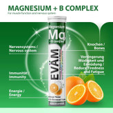 قرص جوشان ایوام EVAM مدل منیزیم و ویتامین بی کمپلکس Magnesium + B-Complex ( 20 عددی )