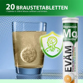 قرص جوشان ایوام EVAM مدل منیزیم و ویتامین بی کمپلکس Magnesium + B-Complex ( 20 عددی )