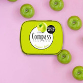 قرص خوشبو کننده دهان بدون قند نعناع تازه کامپس Compass Fresh Mints با طعم سیب سبز Green Apple