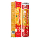 قرص جوشان سان شاین Sunshine مدل Cal - C 1000 با کلسیم + ویتامین C + ویتامین D & B6 ( 20 عددی )