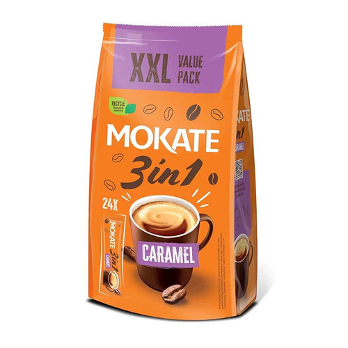 کافی میکس 3 در 1 موکاته MOKATE مدل کاراملی Caramel ( بسته 24 عددی )