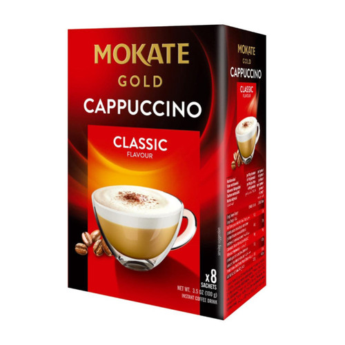 کاپوچینو موکاته گلد MOKATE مدل کلاسیک CLASSIC ( پاکت 8 عددی )