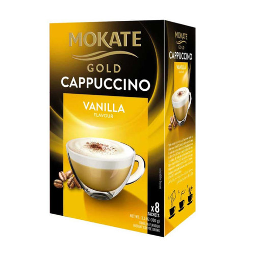 کاپوچینو موکاته گلد MOKATE مدل وانیلی Vanilla ( پاکت 8 عددی )