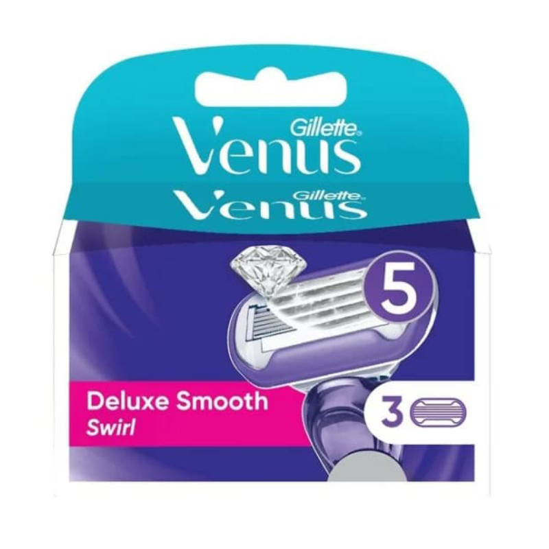یدک 5 تیغه زنانه ونوس ژیلت Gillette Venus مدل Deluxe Smooth ( بسته 3 عددی )