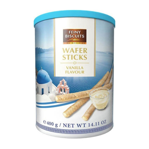 ویفر رولی ( شوکورول ) فینی FEINY با طعم وانیل Vanilla ( قوطی 400 گرمی )