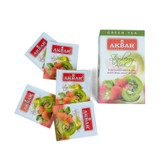 چای سبز تی بگ میوه ای اکبر Akbar با طعم توت فرنگی و کیوی Strawberry & Kiwi ( پاکت 20 عددی )
