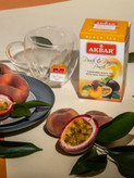 چای تی بگ میوه ای اکبر Akbar با طعم هلو و پشن فروت Peach & PassionFRUIT ( پاکت 20 عددی )