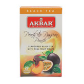 چای تی بگ میوه ای اکبر Akbar با طعم هلو و پشن فروت Peach & PassionFRUIT ( پاکت 20 عددی )
