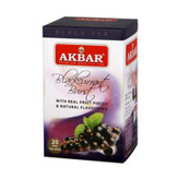 چای تی بگ میوه ای اکبر Akbar با طعم انگور فرنگی سیاه Blackcurrant ( پاکت 20 عددی )