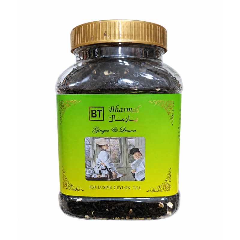 چای سیاه بارمال مدل زنجبیل و لیمو Ginger & Lemon  ( قوطی پلاستیکی 200 گرمی )