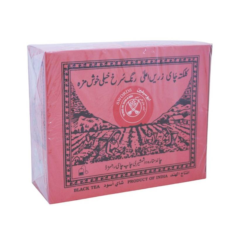 چای تی بگ شمشیری ساده Two Swords Black Tea (پاکت 100 عددی)