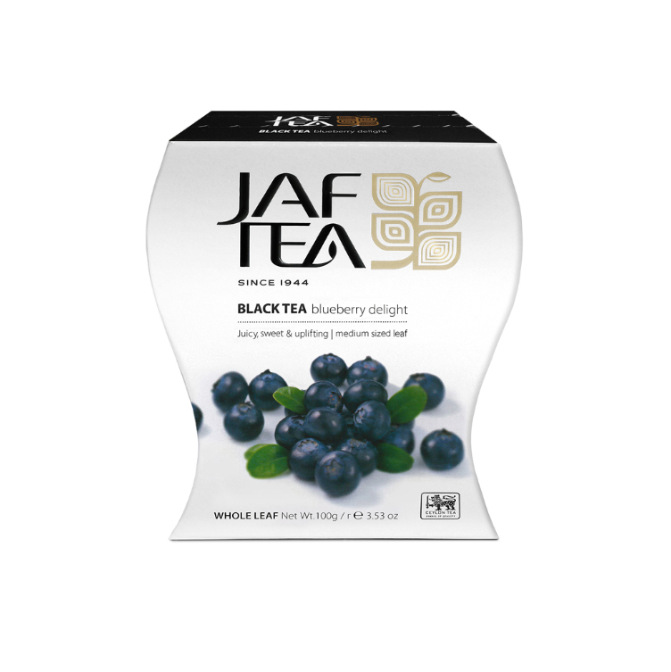 چای سیاه میوه‌ای جاف تی JAF TEA با طعم بلوبری Blueberry (پاکت 100 گرمی)