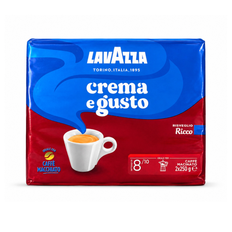 پودر قهوه لاوازا Lavazza مدل Crema e Gusto Ricco (پاکت ۵۰۰ گرمی)