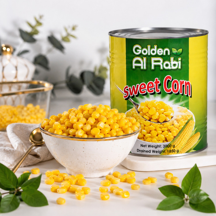 کنسرو ذرت شیرین گلدن الربیع Golden Al Rabie (قوطی ۳ کیلویی)