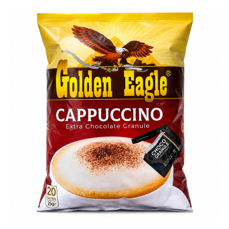 کاپوچینو گلدن ایگل Golden Eagle مدل Extra Chocolate Granule ( بسته 20 عددی )