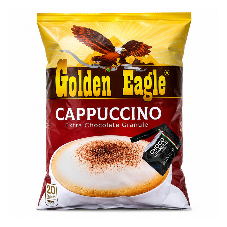 کاپوچینو گلدن ایگل Golden Eagle مدل Extra Chocolate Granule ( بسته 20 عددی )