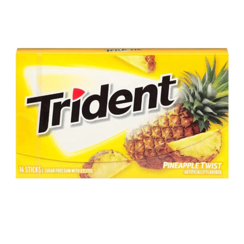 آدامس بدون قند تریدنت Trident با طعم آناناس Pineapple ( ۱۴ عددی )