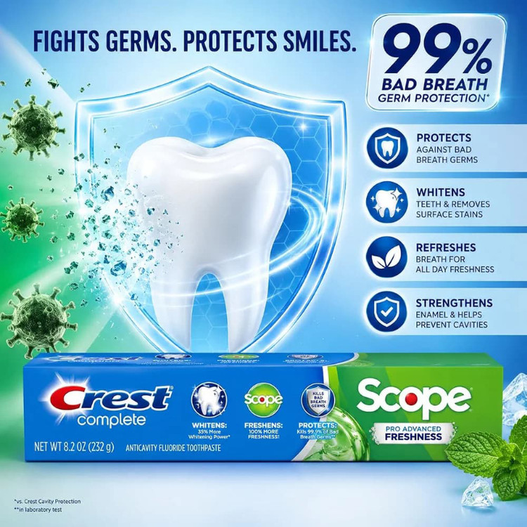 خمیردندان کرست Crest مدل Pro Advanced Freshness ( ۲۳۲ گرم )