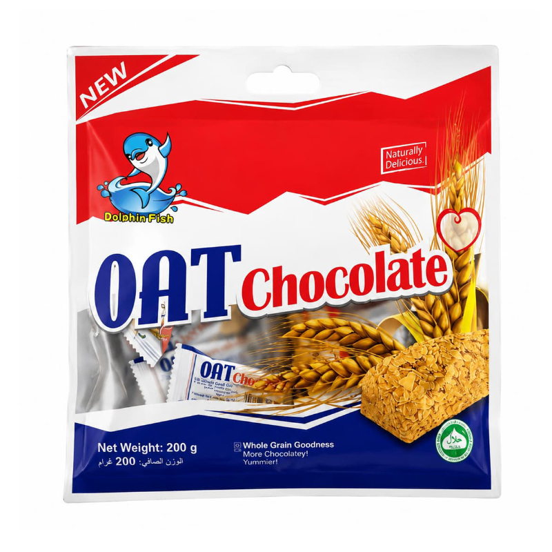 شکلات غلات اوت چوکو OAT CHOCOLAT مدل دلفین فیش Dolphin Fish بسته ( ۲۰۰ گرمی )