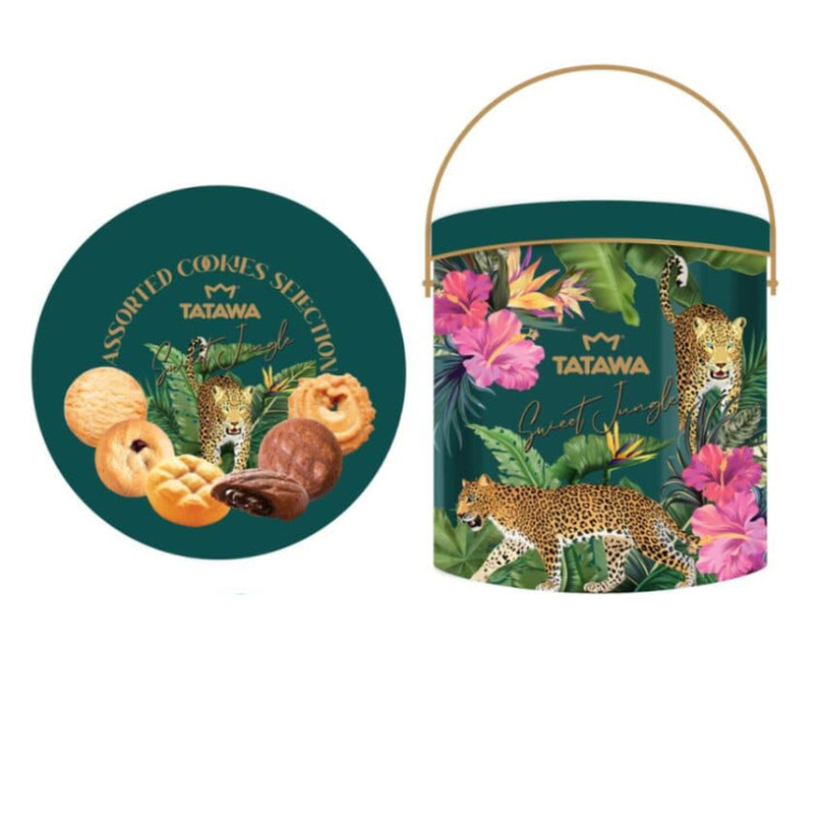 بیسکوئیت و کوکی میکس تاتاوا Tatawa مدل Sweet Jungle ( قوطی فلزی ۴۳۰ گرمی )