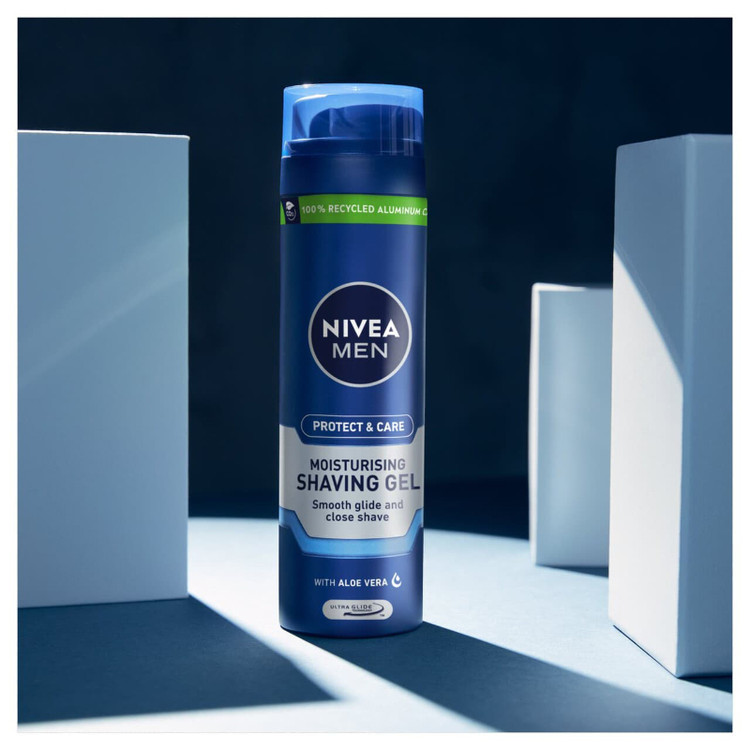 ژل اصلاح مرطوب کننده مردانه نیوآ NIVEA مدل Protect & Care (۲۰۰ میل )