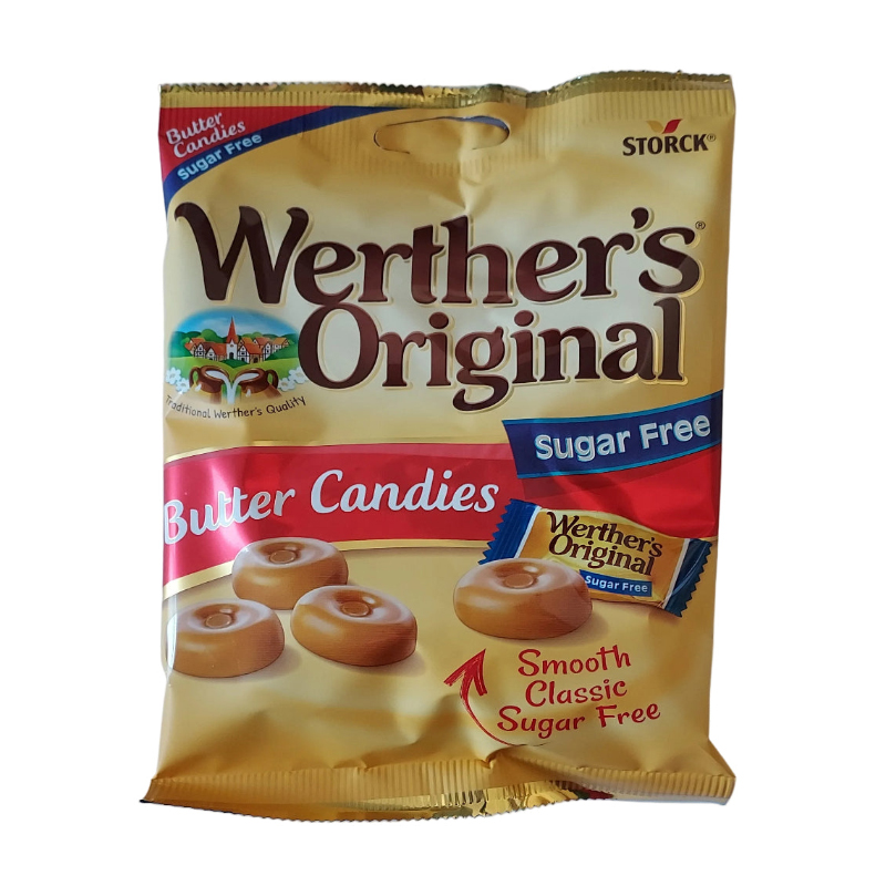 آبنبات کره ای وردرز اورجینال Werther’s Original مدل بدون شکر Sugar Free ( بسته ۷۰ گرمی )