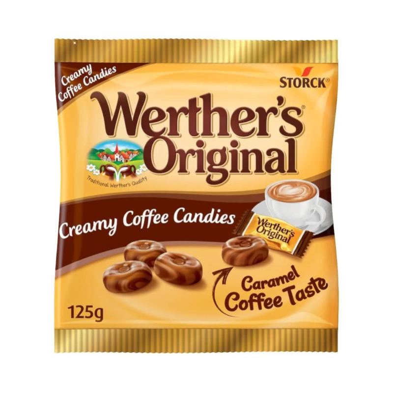 آبنبات خامه‌ ای وردرز اورجینال Werther’s Original مدل قهوه کارامل Creamy Coffee ( بسته 125 گرمی )