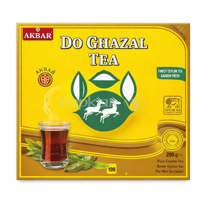چای تی بگ ( کیسه‌ای ) دو غزال Do Ghazal مدل هل دار Cardamom ( پاکت ۱۰۰ عددی )