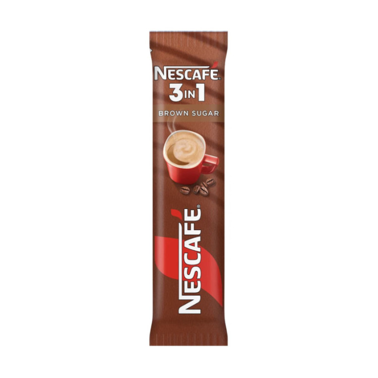 کافی میکس ۳ در ۱ نسکافه Nescafe مدل شکر قهوهای Brown Sugar ( بسته ۲۸ عددی )