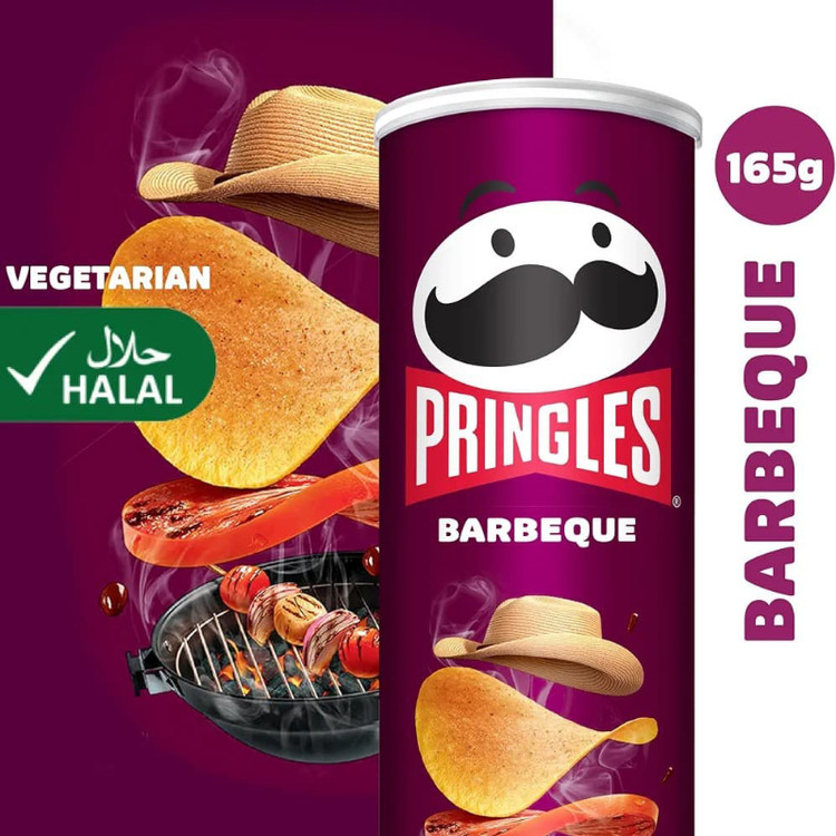 چیپس پرینگلز Pringles با طعم باربیکیو Barbeque ( 165 گرم )