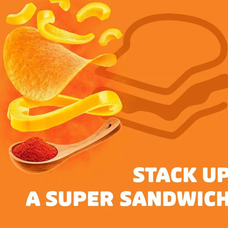 چیپس پرینگلز Pringles با طعم پاپریکا Paprika ( 165 گرم )