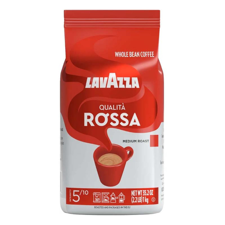 دانه قهوه لاوازا Lavazza مدل Qualità Rossa ( پاکت یک کیلویی )
