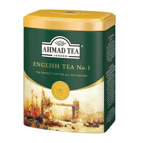 چای احمد Ahmad مدل انگلیسی شماره یک English Tea No.1 ( قوطی فلزی 200 گرمی )
