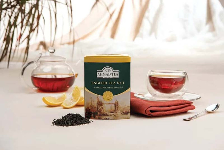 چای احمد Ahmad مدل انگلیسی شماره یک English Tea No.1 ( قوطی فلزی 200 گرمی )