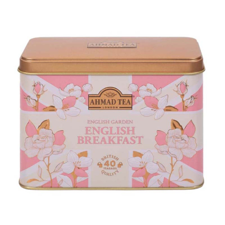 چای تی بگ احمد Ahmad مدل صبحانه انگلیسی English Breakfast ( جعبه فلزی ۴۰ عددی )