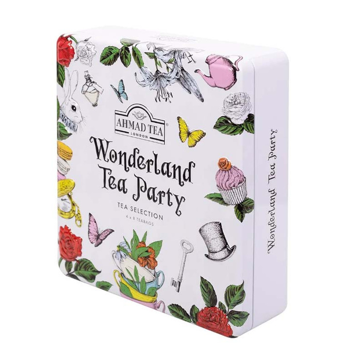 چای تی بگ میکس احمد Ahmad مدل Wonderland Tea Party ( جعبه فلزی ۳۲ عددی )