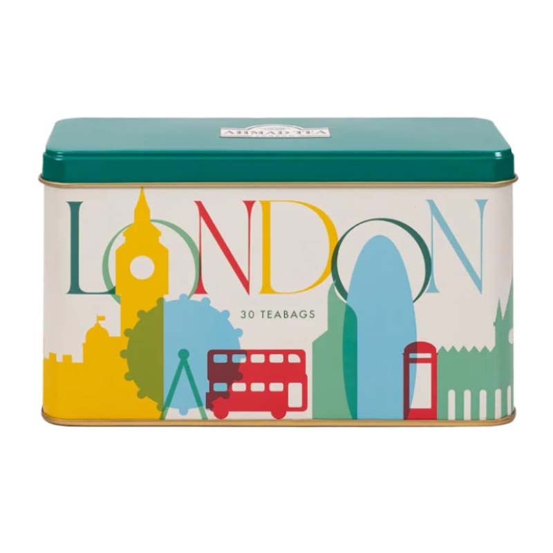 چای تی بگ احمد Ahmad مدل London ( جعبه فلزی 30 عددی )