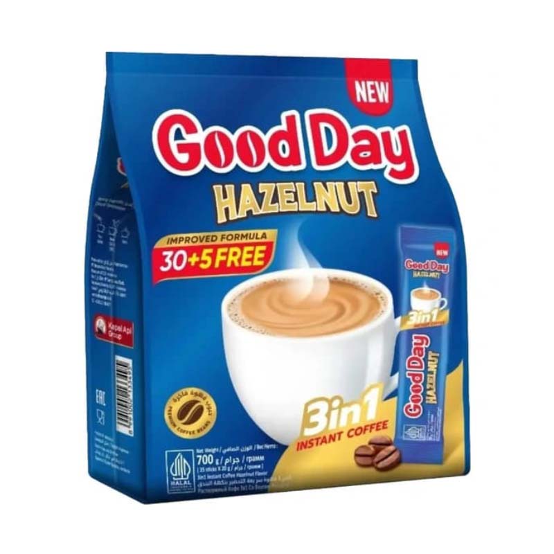 کافی میکس 3 در 1 گوددی Good Day مدل فندقی Hazelnut ( بسته 35 عددی )