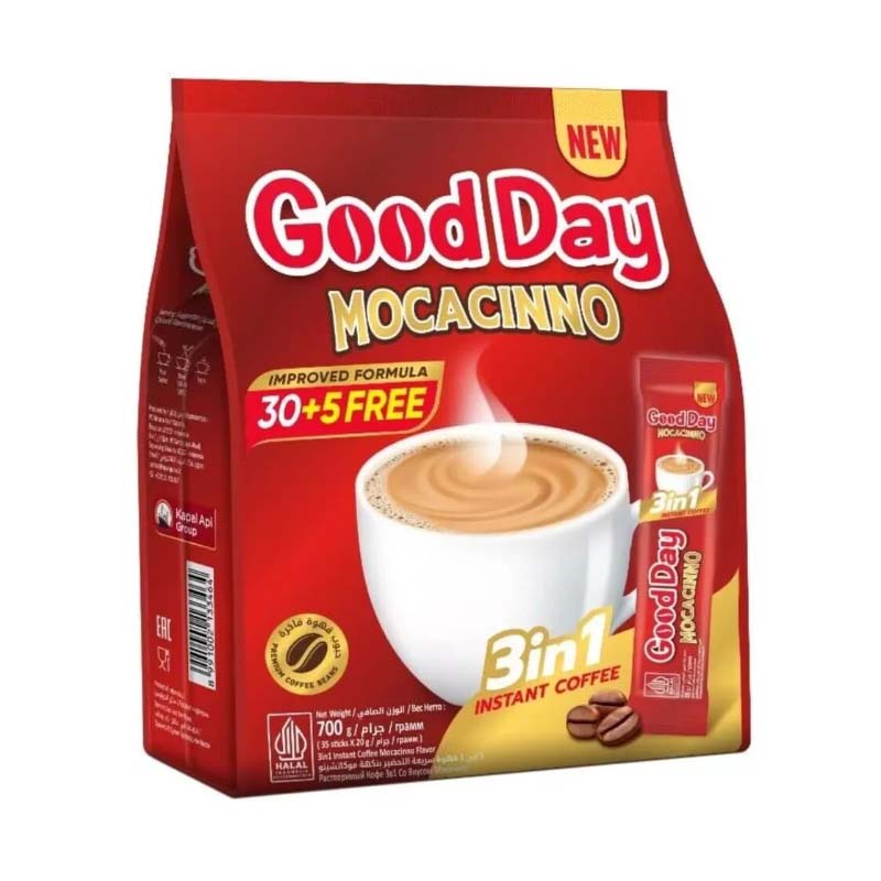 کافی میکس ۳ در ۱ گوددی Good Day مدل موکاچینو Mochaccino ( بسته 35 عددی )