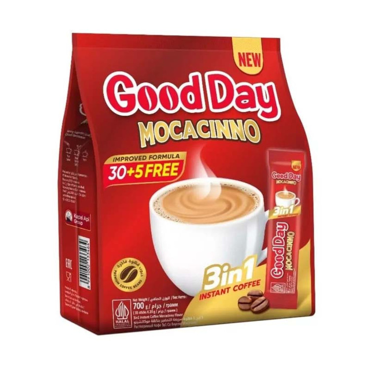 کافی میکس ۳ در ۱ گوددی Good Day مدل موکاچینو Mochaccino ( بسته 35 عددی )